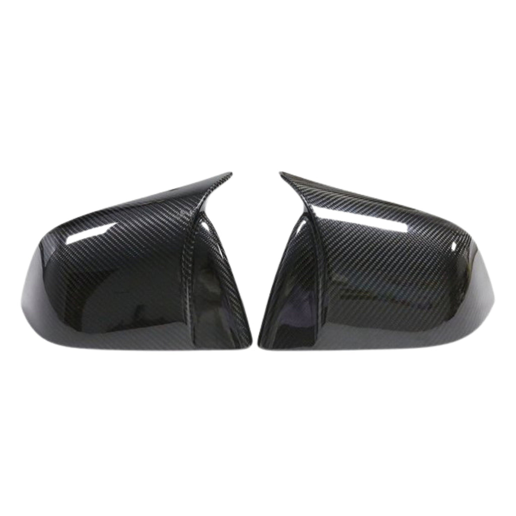 Carbon Fiber Sporty Mirror Caps for Model 3/Y Glossy Carbon