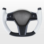 Modify Carbon Fiber Yoke-Style Steering Wheel for Tesla Model 3 / Y