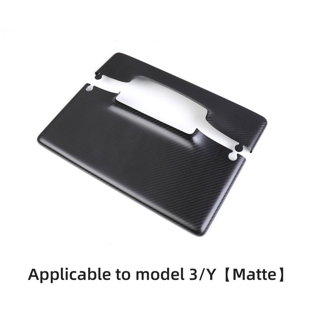 Carbon Fiber Display Cover for Tesla Model 3/Y Matte Carbon Fiber