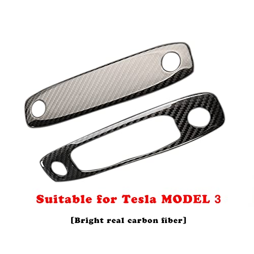 Dome Light Cover - Carbon Fiber Interior Mods for Tesla Model 3 / Y Model 3 2017-2023 (2 pcs) Glossy Carbon Fiber