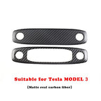 Dome Light Cover - Carbon Fiber Interior Mods for Tesla Model 3 / Y Model 3 2017-2023 (2 pcs) Matte Carbon Fiber