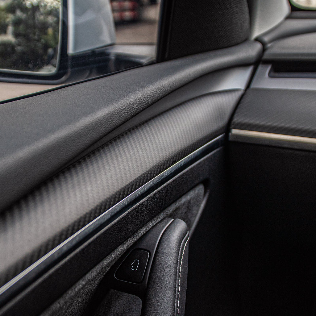 Tesla Model 3/Y Carbon Fiber Door Panel Trim (2pcs)