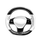 Custom Round Carbon Fiber Steering wheel for Tesla Model 3 / Y