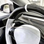 Custom Round Carbon Fiber Steering wheel for Tesla Model 3 / Y