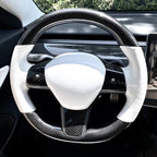 Custom Round Carbon Fiber Steering wheel for Tesla Model 3 / Y