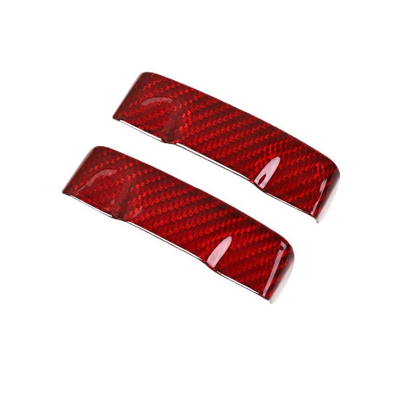 Tesla Model 3/Y Carbon Fiber Seat Belt Buckle Covers (2pcs) Glossy Red Carbon Fiber (2pcs)