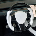Sport Round Carbon Fiber Steering Wheel for Model 3 / Y