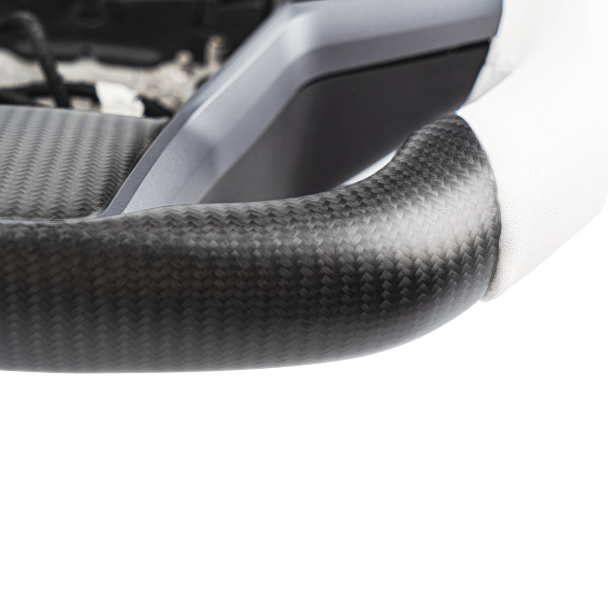 Sport Round Carbon Fiber Steering Wheel for Tesla Model 3/Y