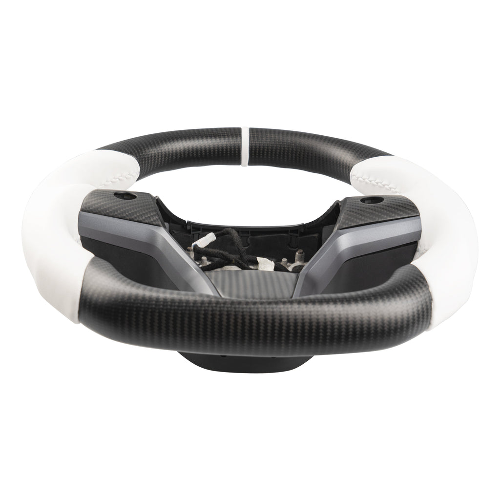 Sport Round Carbon Fiber Steering Wheel for Tesla Model 3/Y