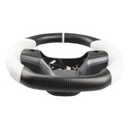 Sport Round Carbon Fiber Steering Wheel for Tesla Model 3/Y