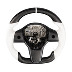 Sport Round Carbon Fiber Steering Wheel for Tesla Model 3/Y