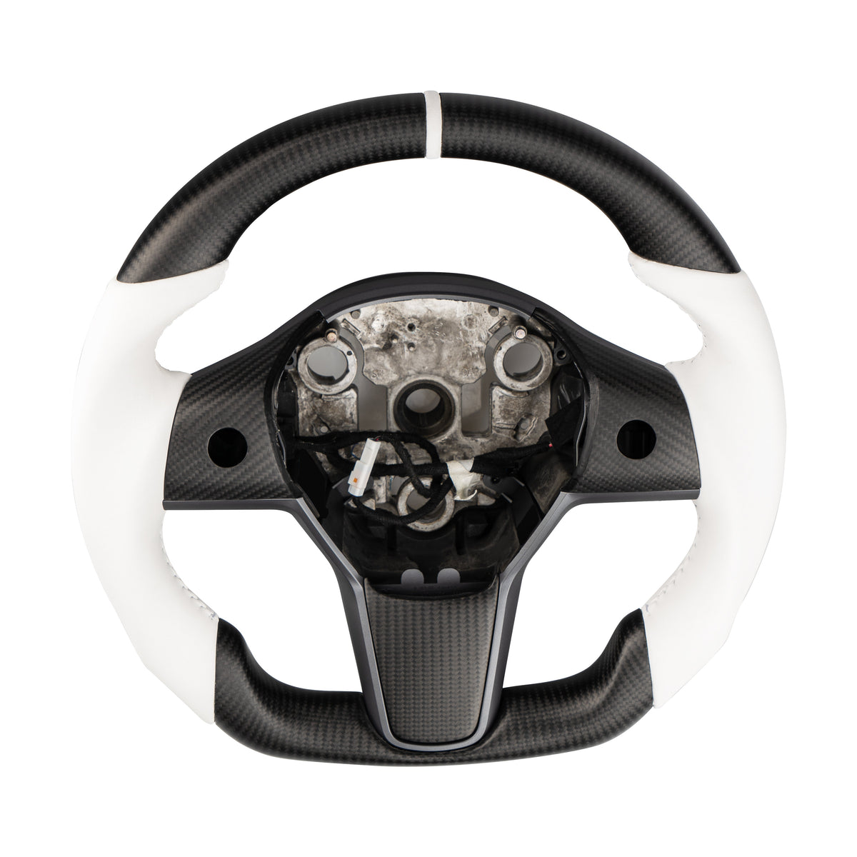 Sport Round Carbon Fiber Steering Wheel for Tesla Model 3/Y