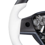 Sport Round Carbon Fiber Steering Wheel for Tesla Model 3/Y