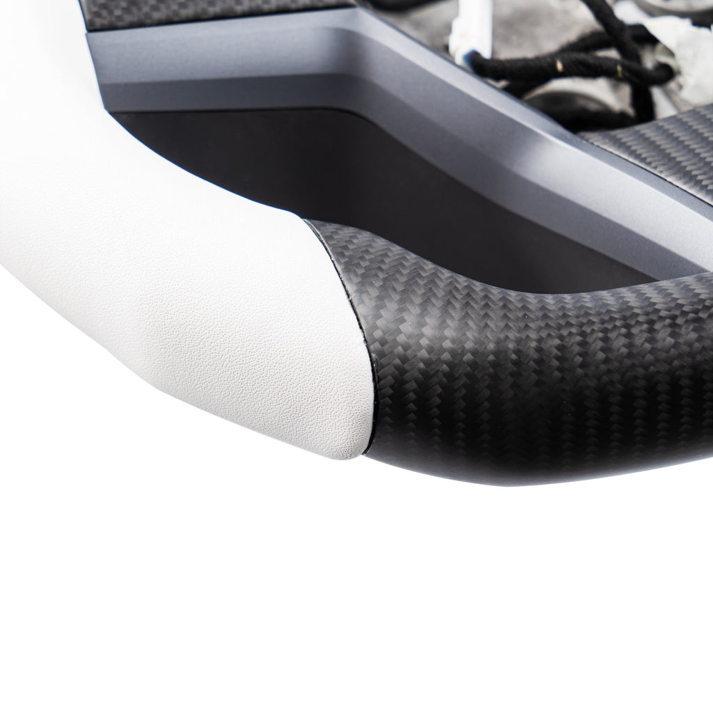 Sport Round Carbon Fiber Steering Wheel for Tesla Model 3/Y