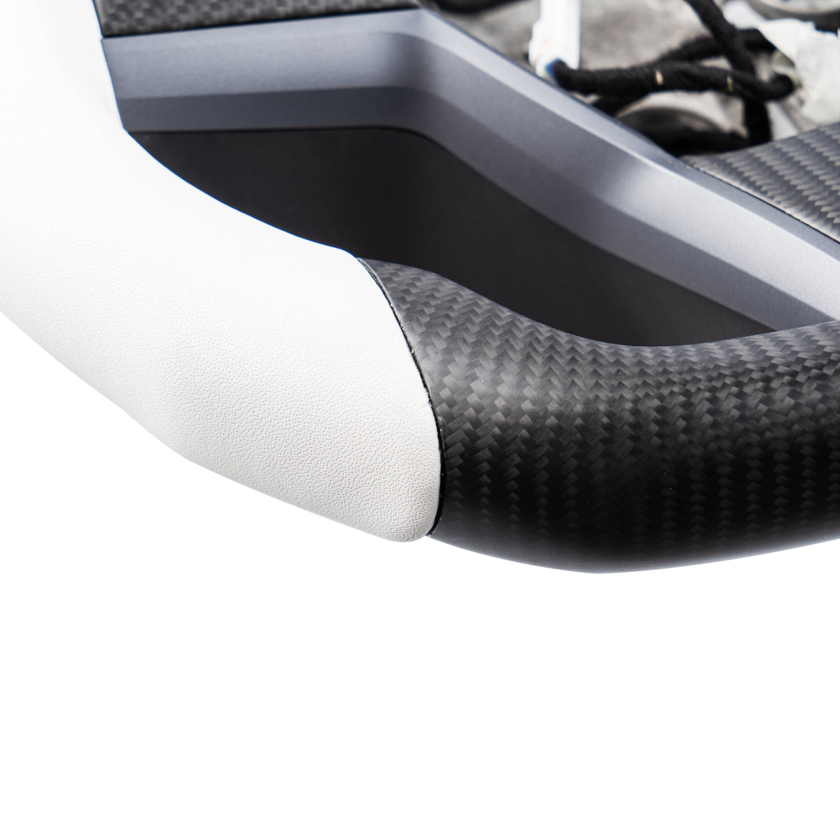 Sport Round Carbon Fiber Steering Wheel for Tesla Model 3/Y