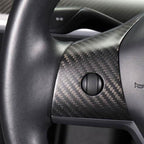 Carbon Fiber Steering Wheel Center Trim Cover for Tesla Model 3/Y