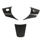 Carbon Fiber Steering Wheel Center Trim Cover for Tesla Model 3/Y Model 3 2017-2023 & Model Y 2020-2024 Glossy Carbon Fiber