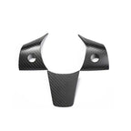 Carbon Fiber Steering Wheel Center Trim Cover for Tesla Model 3/Y Model 3 2017-2023 & Model Y 2020-2024 Matte Carbon Fiber