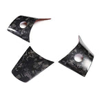 Carbon Fiber Steering Wheel Center Trim Cover for Tesla Model 3/Y Model 3 2017-2023 & Model Y 2020-2024 Forged Carbon Fiber