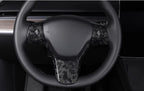 Carbon Fiber Steering Wheel Patch for Tesla Model 3/Y