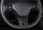 Carbon Fiber Steering Wheel Patch for Tesla Model 3/Y Forged