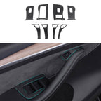 Model 3/Y Carbon Fiber Window & Door Switch Covers (LHD & RHD) Left Hand Drive Matte