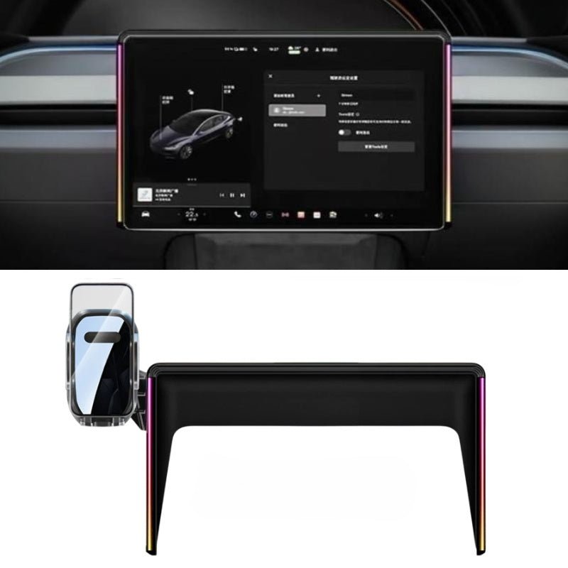 Model 3/Y Music-Synced RGB Ambient Lighting With Wireless Charging Phone Mount Style 1【Wireless Charging*1】