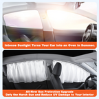 Retractable Ice Silk Side Window Sunshade Curtains for Tesla Model 3 & Y