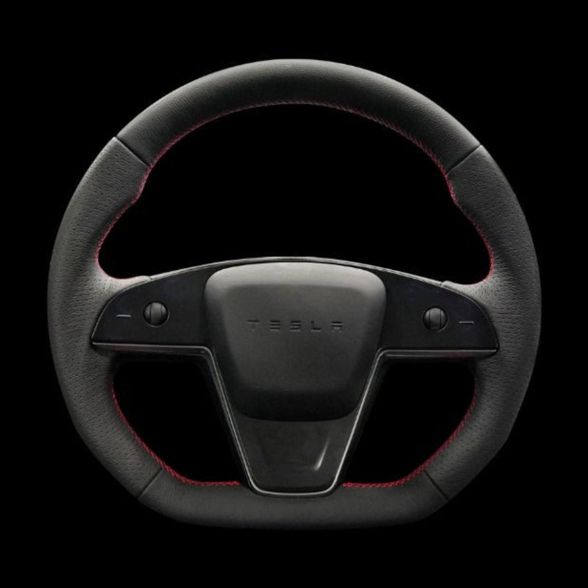 Plaid Round Steering Wheel Replacement for Tesla Model S / X 2021-2025