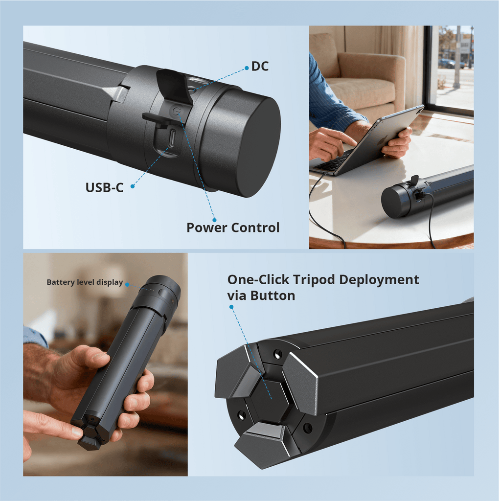 Portable Power & Mounting System for Starlink Mini | 45000mAh Battery Tripod Stand