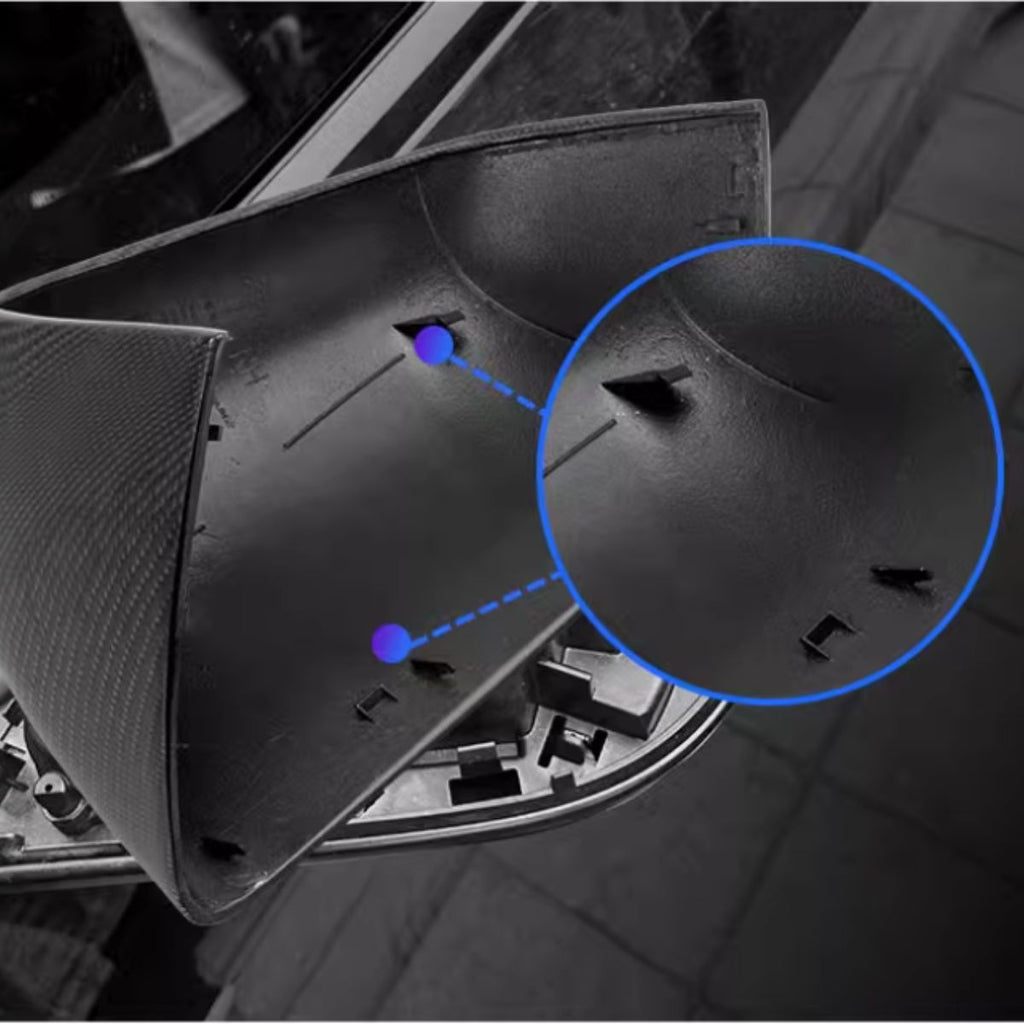 Real Carbon Fiber Mirror Covers Replacement for Tesla Model S / X