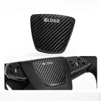 Real Dry Carbon Fiber Airbag Trim Cover for Model Y Juniper & Model 3 Highland Glossy