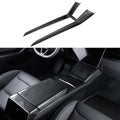 Dry Carbon Fiber Center Console Combo Trim for Model 3 Highland & Model Y Juniper Model 3 Highland 2024+ & New Model Y 2025+ Glossy
