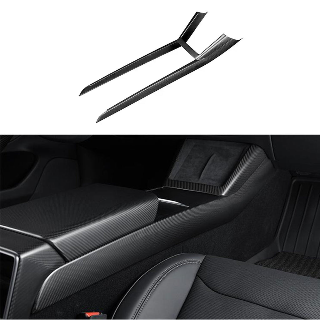 Dry Carbon Fiber Center Console Combo Trim for Model 3 Highland & Model Y Juniper Model 3 Highland 2024+ & New Model Y 2025+ Matte