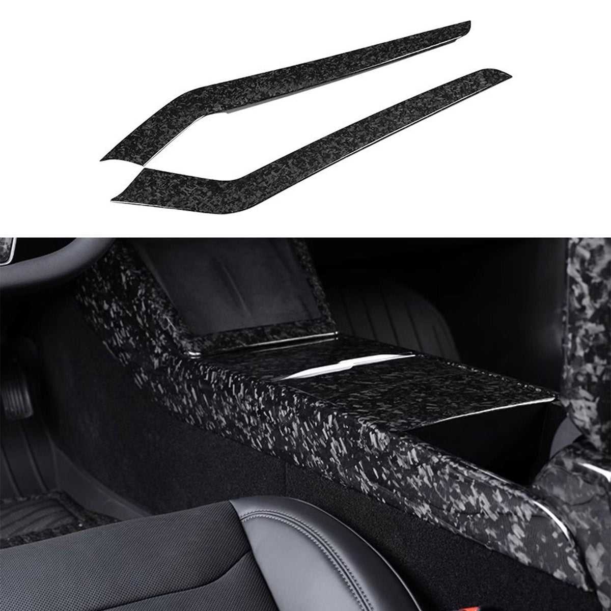 Model 3 Highland & Model Y Juniper Carbon Fiber Center Console Side Panels (2pcs) Model 3 Highland (2024+) & New Model Y (2025+) Forged