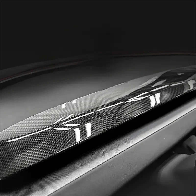 Real Dry Carbon Fiber Dash Cover Overlay for Model 3 Highalnd & Model Y Juniper Glossy Upper