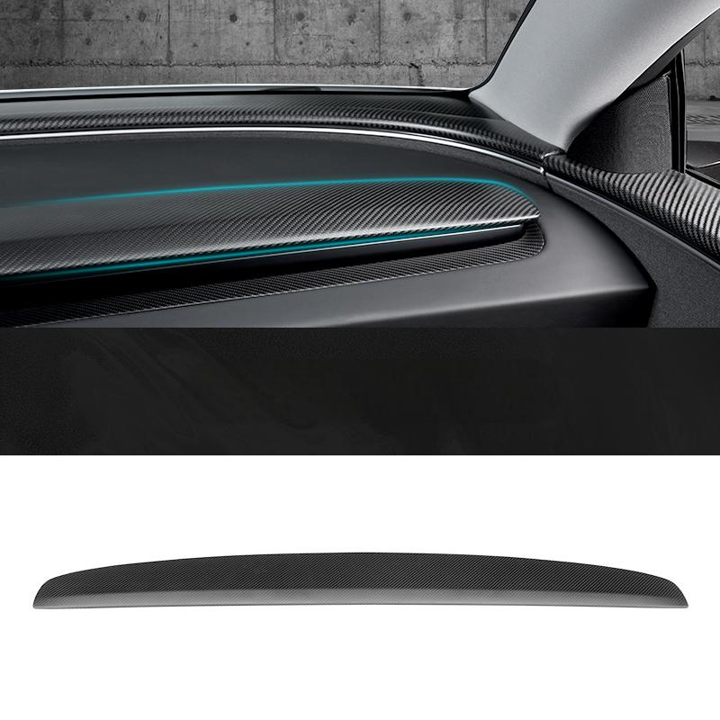 Real Dry Carbon Fiber Dash Cover Overlay for Model 3 Highalnd & Model Y Juniper Matte Upper