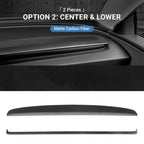 Real Dry Carbon Fiber Dashboard Cover for Model 3 Highland / Model Y Juniper Option 2：Center & Lower (2 Pieces) Matte