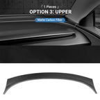 Real Dry Carbon Fiber Dashboard Cover for Model 3 Highland / Model Y Juniper Option 3：Upper (1 Pieces) Matte