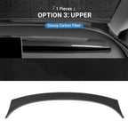 Real Dry Carbon Fiber Dashboard Cover for Model 3 Highland / Model Y Juniper Option 3：Upper (1 Pieces) Glossy