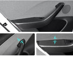 Real Dry Carbon Fiber Door Armrest Cover Overlays for Tesla Model 3 Highland