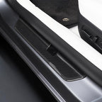 Real Dry Carbon Fiber Door Sill Strip Overlay for Tesla Model 3/Y Model 3 Highland 2024+ & New Model Y 2025+ Glossy