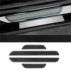 Real Dry Carbon Fiber Door Sill Strip Overlay for Tesla Model 3/Y Model Y 2020-2024 & Model 3 2017-2023 Matte