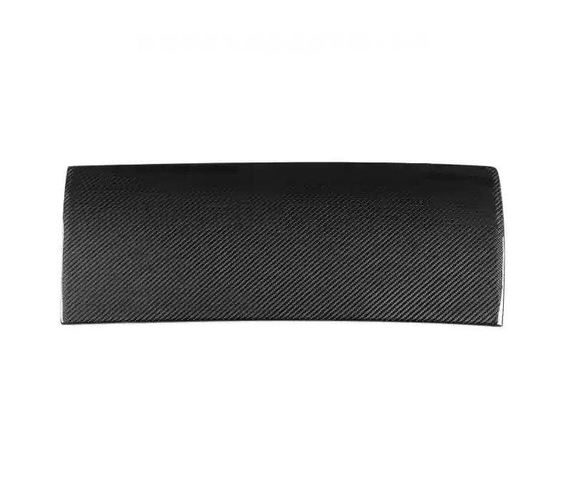 Real Dry Carbon Fiber Glove Box Cover Overlay for Tesla Model Y / 3 Glossy