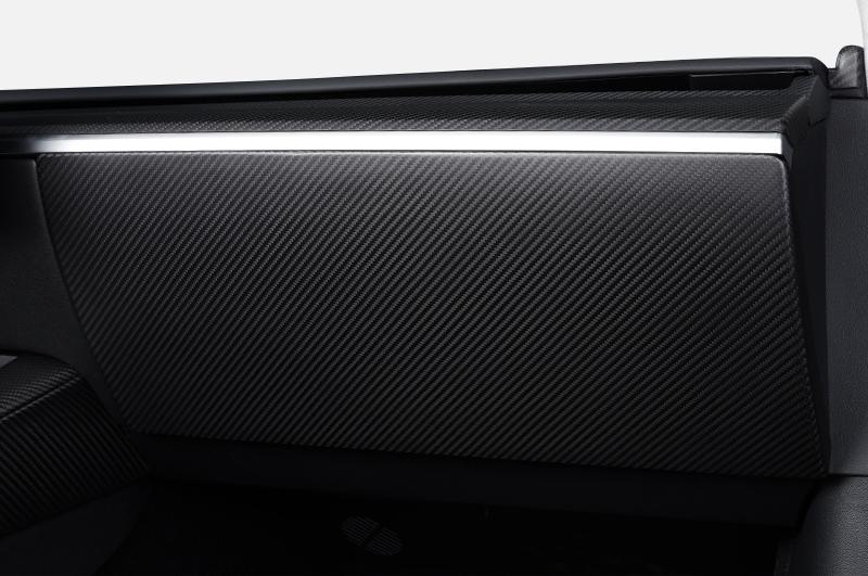 Real Dry Carbon Fiber Glove Box Cover Overlay for Tesla Model Y / 3