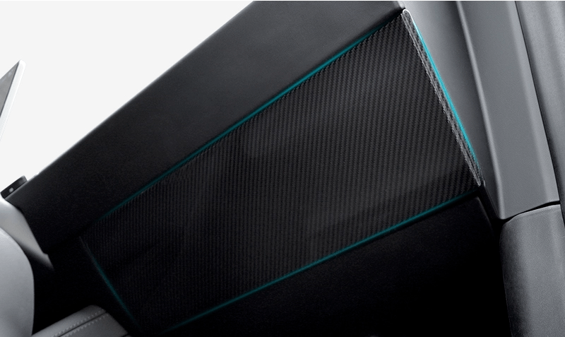 Real Dry Carbon Fiber Glove Box Cover Overlay for Tesla Model Y / 3