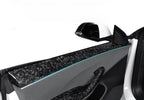 Real Dry Carbon Fiber Upper Door Trim for Model 3 Highland / Model Y Juniper Forged