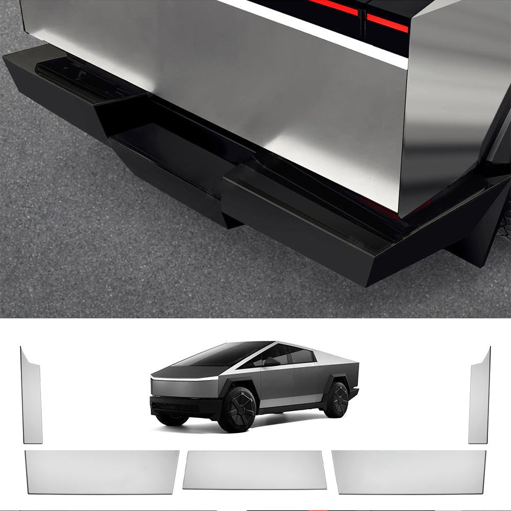 Rear Bumper Protection Mat for Tesla Cybertruck Silver