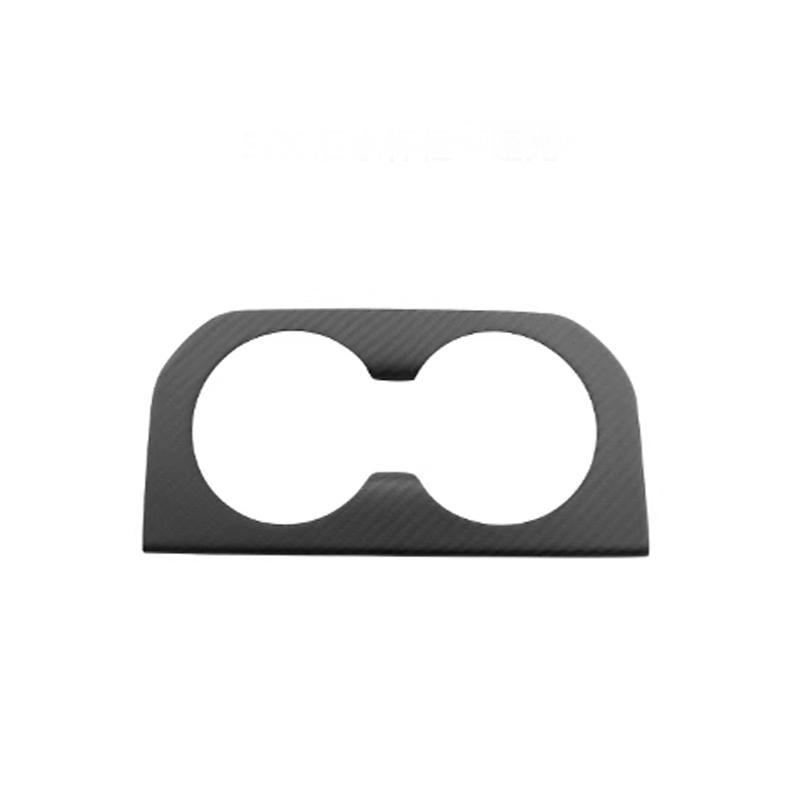 Rear Cup Holder Frame Dry Carbon Fiber Overlay for Tesla Model S/X 2023+ Matte