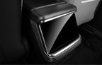 Rear Screen Air Outlet Frame Dry Carbon Fiber Overlay for Tesla Model S/X 2021+ Matte
